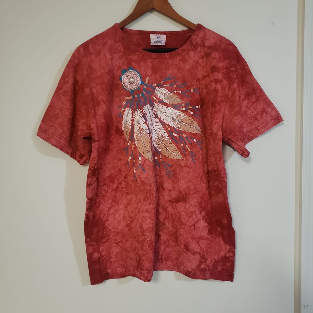 Lynee Apparel tie dye t-shirt with front design